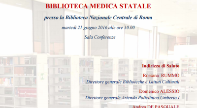 Inaugurazione della nuova sede della biblioteca Medica Statale – 21 giugno 2016