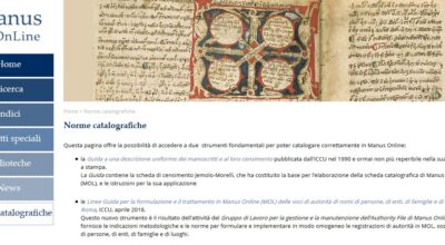 Manoscritti – Manus online