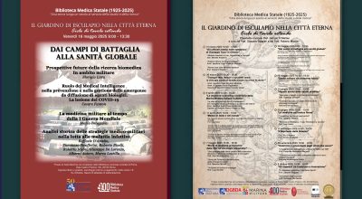 Il Giardino di Esculapio nella Città eterna – Ciclo di tavole rotonde – “Dai campi di battaglia alla sanità globale”