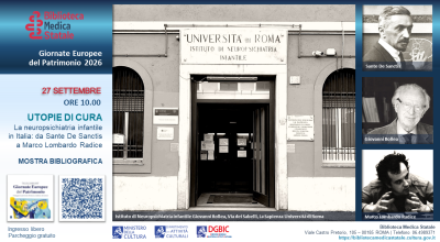 Giornate Europee del Patrimonio 2026  – Mostra bibliografica “UTOPIE DI CURA”